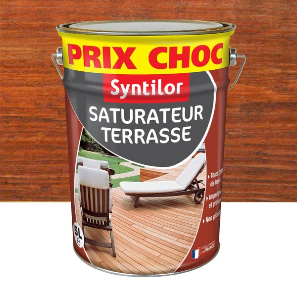 Saturateur Terrasse prix choc SYNTILOR, bois exotique, mat 5 l