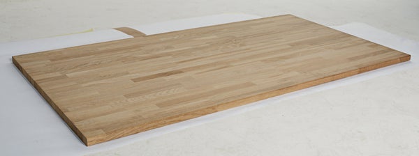 Plateau de table en chene lamelle colle h.160 cm x l.80 cm x ep.22 mm