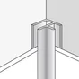 Profil d'angle aluminium pour dalles Dumawall d'epaisseur 4,2/5mm