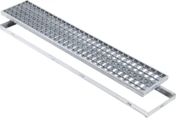 Grille caillebotis et cadre acier galvanisé l.99 x L.99 cm MEA
