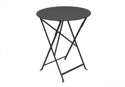 Table de jardin FERMOB Bistro rond noir 2 personnes