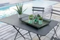 Table de jardin FERMOB Bistro rectangulaire noir 6 personnes