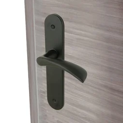 Lot de 2 poignées de porte Azur sans trou, CHRISLIGNE, aluminium entraxe 165 mm
