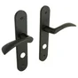 Lot de 2 poignées de porte Azur conda/décondamnation, INSPIRE,  entraxe 165 mm noir mat