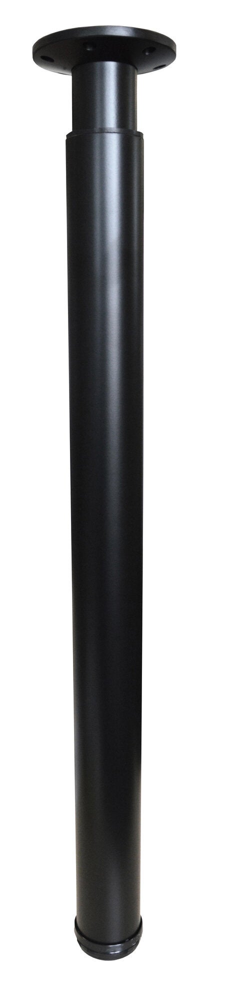 Pied de table Cime Zoom, noir, diamètre 6 cm x hauteur réglable de 73 à 110 cm