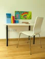 Pied de table Cime Zoom, noir, diamètre 6 cm x hauteur réglable de 73 à 110 cm