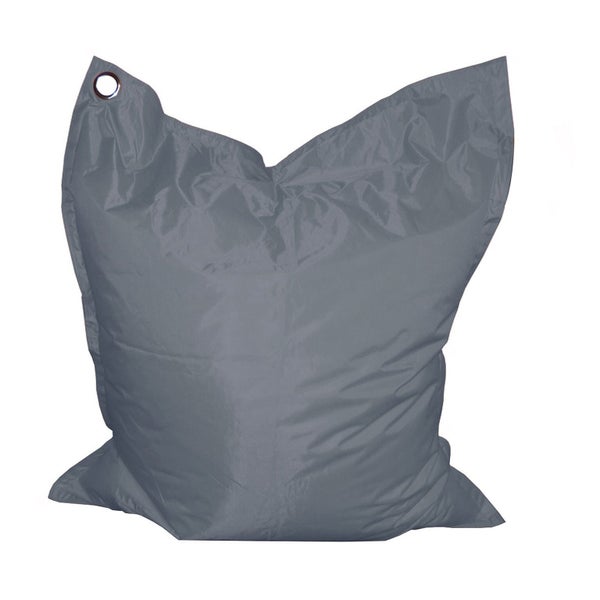 Coussin déperlant maxi bigbag  gris anthracite l. 110 x H. 130 cm