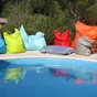 Coussin déperlant maxi bigbag  gris anthracite l. 110 x H. 130 cm