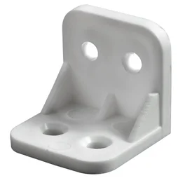 Equerre plastique blanc HETTICH, L.30 mm x l.30 mm x H.3 cm
