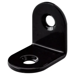 Lot de 10 équerres de chaise acier noir HETTICH, L.10 mm x l.1.5 mm x H.2 cm