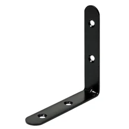 Equerre de chaise acier noir HETTICH, L.100 mm x l.20 mm x H.10 cm