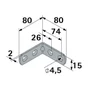 Equerre de chaise acier noir HETTICH, L.100 mm x l.20 mm x H.10 cm