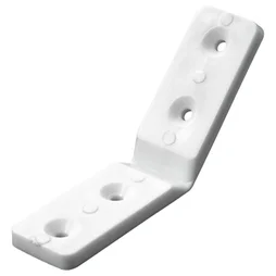 Raccord d'angle plastique blanc HETTICH, 90 - 270, L.90 mm x l.4 mm x H.2 cm