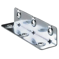 Equerre haute acier zingue HETTICH, L. 87 mm x l.20 mm x H.2 cm