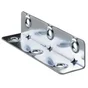 Equerre haute acier zingue HETTICH, L. 87 mm x l.20 mm x H.2 cm