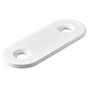 Patte d'assemblage acier blanc HETTICH, L. 40 mm x l.15 mm x H.0.2 cm