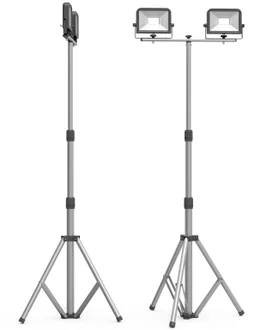 Projecteur de chaniter trepied filaire 2 tetes 700 lm 6500k Xanlite