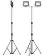 Projecteur de chaniter trepied filaire 2 tetes 700 lm 6500k Xanlite