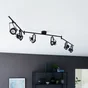 Barre 6 spots INSPIRE TECHNIC, 6 x GU10, métal noir