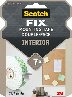 Ruban adhésif double face, SCOTCH, 19 mm x 5 m