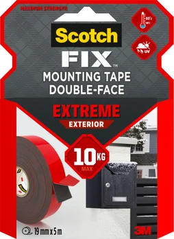 Ruban adhésif double face extrême intérieur / extérieur SCOTCH L.5 m x l.19 mm