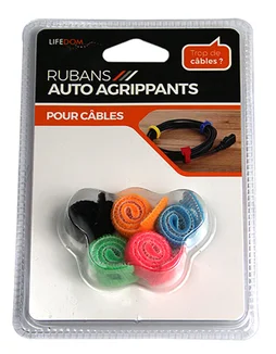 Lot de 5 attaches-câbles adhésifs
