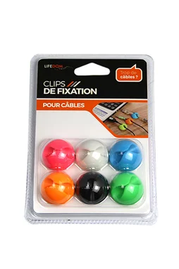 Lot de 6 clips autocollants