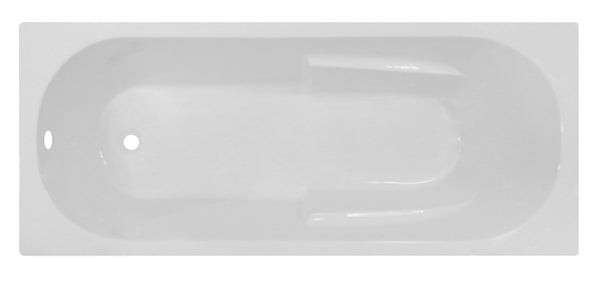 Baignoire rectangulaire, L.160x l.70 cm blanc, SENSEA Access confort