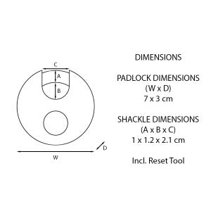 Cadenas à combinaison en inox,MASTER LOCK, l.70 mm