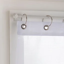 Paire de vitrages tamisant Cleo blanc l. 60 x H. 120 cm