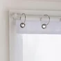 Paire de vitrages tamisant Cleo blanc l. 60 x H. 120 cm