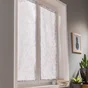 Paire de vitrages tamisant Empreinte blanc l. 45 x H. 120 cm