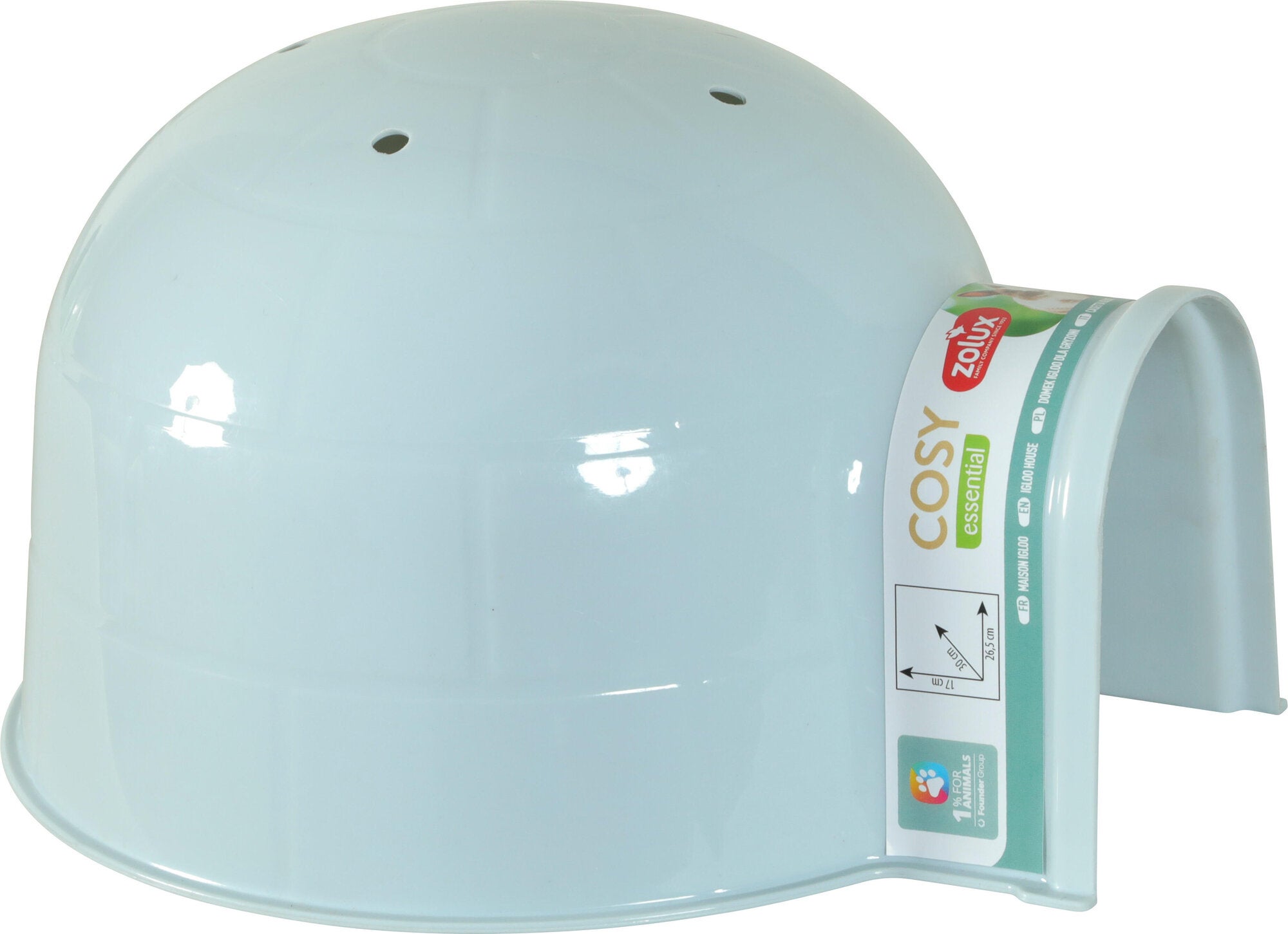 Igloo rongeur plastique cosy ZOLUX bleu gm