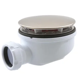 Bonde pour pour bac de douche, gris, diamètre 90 mm, GIRPI