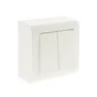 Double interrupteur va-et-vient saillie complet Besto, blanc