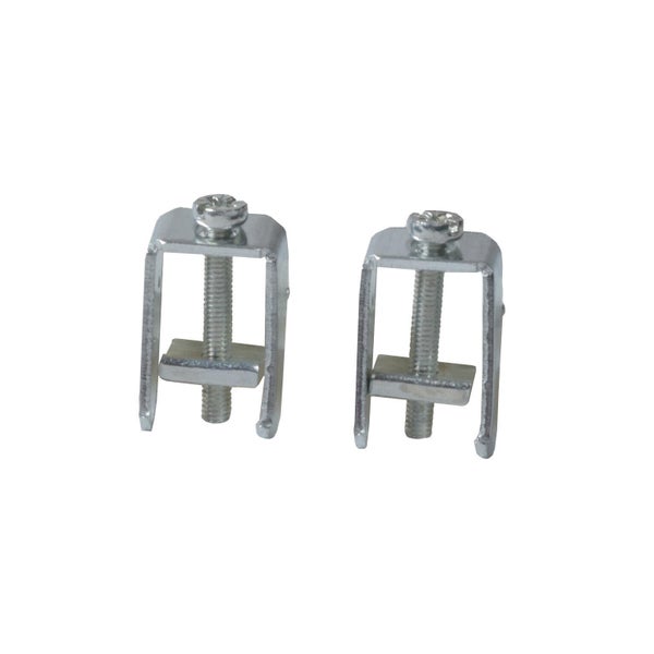 Lot de 2 griffes de fixation Epure, LEXMAN, gris aluminium