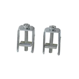Lot de 2 griffes de fixation Epure, LEXMAN, gris aluminium