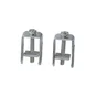 Lot de 2 griffes de fixation Epure, LEXMAN, gris aluminium