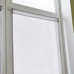 Vitrage tamisant Leo gris poivre l. 70 x H. 210 cm