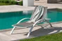 Bain de soleil en aluminium DCB GARDEN Barcelona blanc