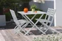 Table de jardin de repas DCB GARDEN Marius rectangulaire gris métal 4/6 pers
