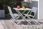 Table de jardin de repas DCB GARDEN Marius rectangulaire gris métal 4/6 pers