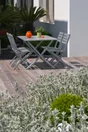 Table de jardin de repas DCB GARDEN Marius rectangulaire gris métal 4/6 pers