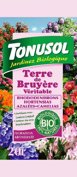 Veritable terre de bruyere naturel TONUSOL 20 L