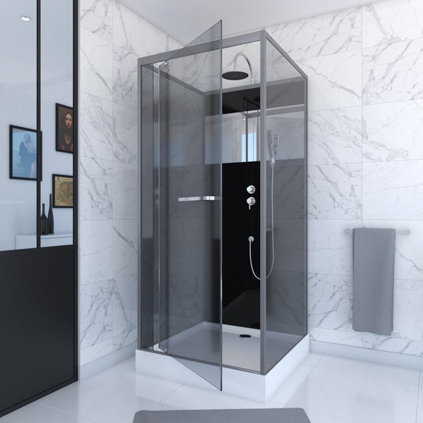 Cabine de douche carre L.90 x l.90 cm, Reflect