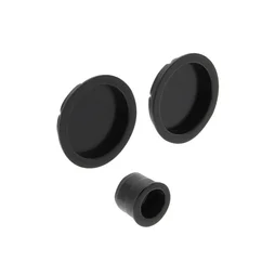 Kit de poignées porte coulissante ronde zamak mat, noir Voir les détails du produit