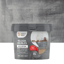 Peinture meuble et boiserie Relook MAISON DECO effet beton  0.375 L