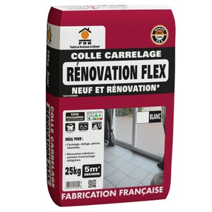 Mortier colle flex blanc PRB, 25 kg