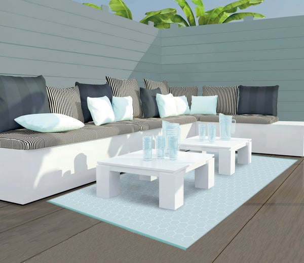 Tapis extérieur rectangulaire, l.120 x L.180 cm Hydra