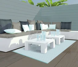 Tapis extérieur rectangulaire, l.120 x L.180 cm Hydra